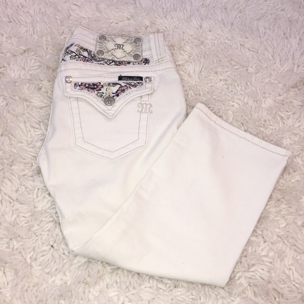 Miss me Jeans, white crop Capri, size 27